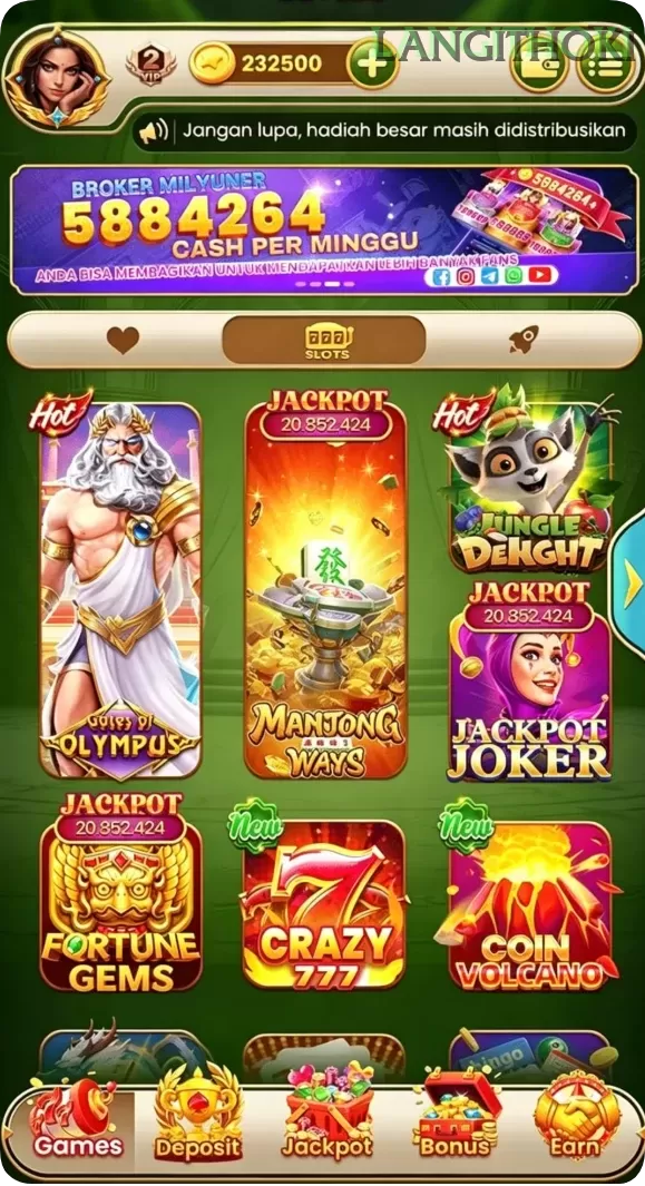 Promosi & Jackpot langithoki screenshot